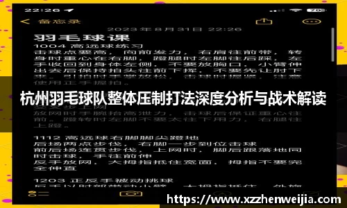 杭州羽毛球队整体压制打法深度分析与战术解读